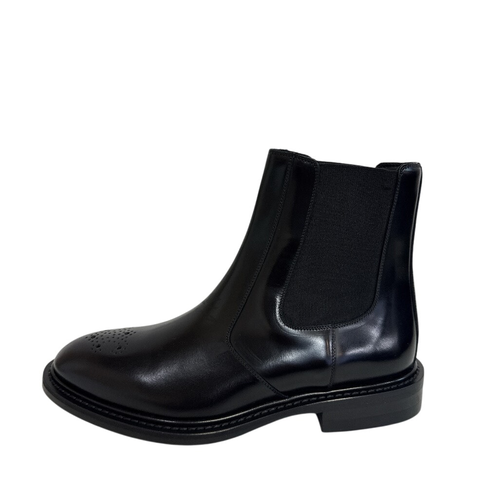 セリーヌ CELINE ブーツ トリオンフ パンチング ロゴ サイドゴア ショート ブラック