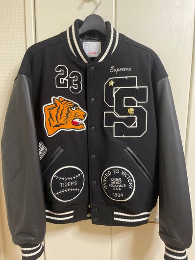 Supreme Tiger Varsity Jacket "Black"
