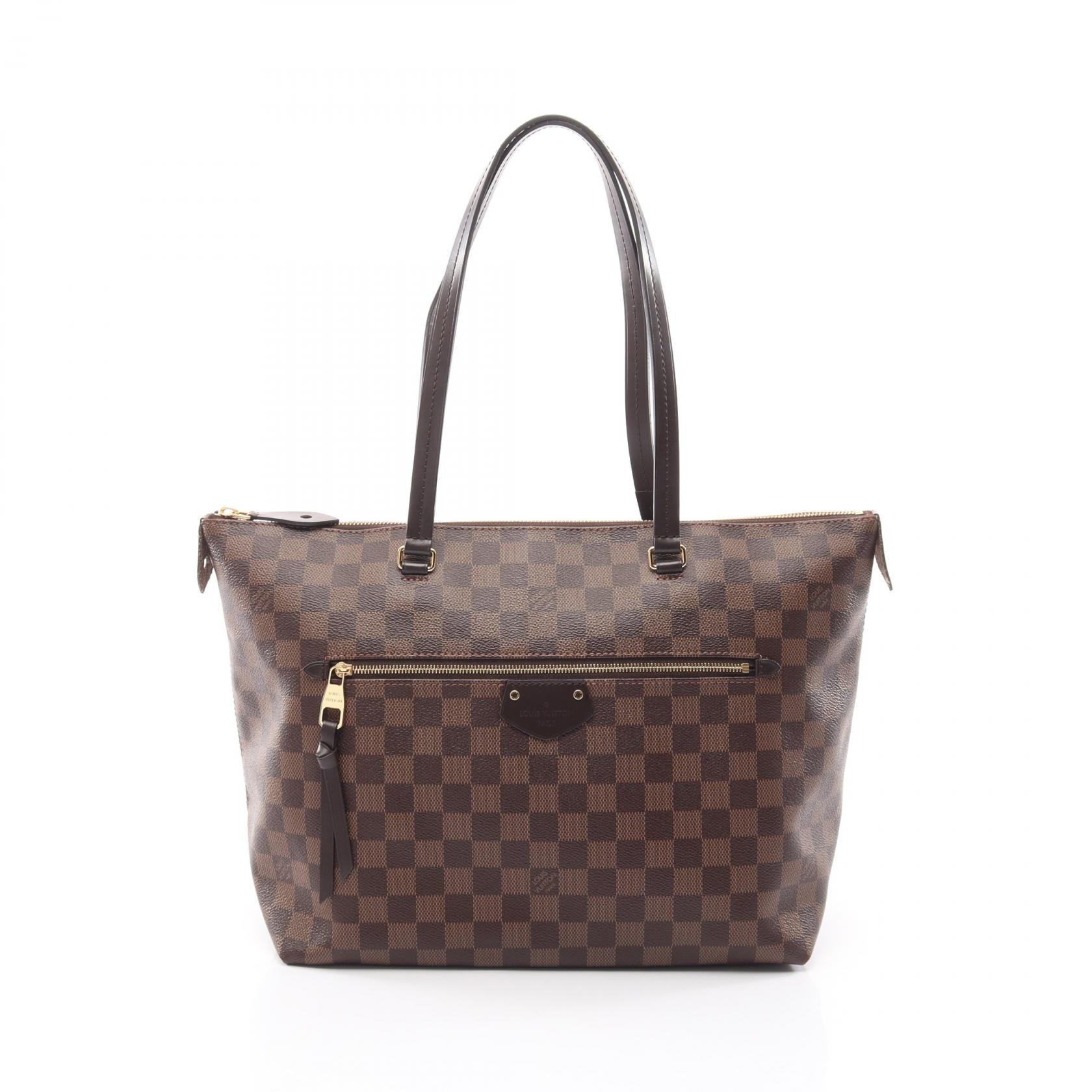 ルイ・ヴィトン LOUIS VUITTON イエナMM トートバッグ バッグ PVCコーティングキャンバス レザー ダミエ エベヌ レディース ブラウン系 N41013 【中古】