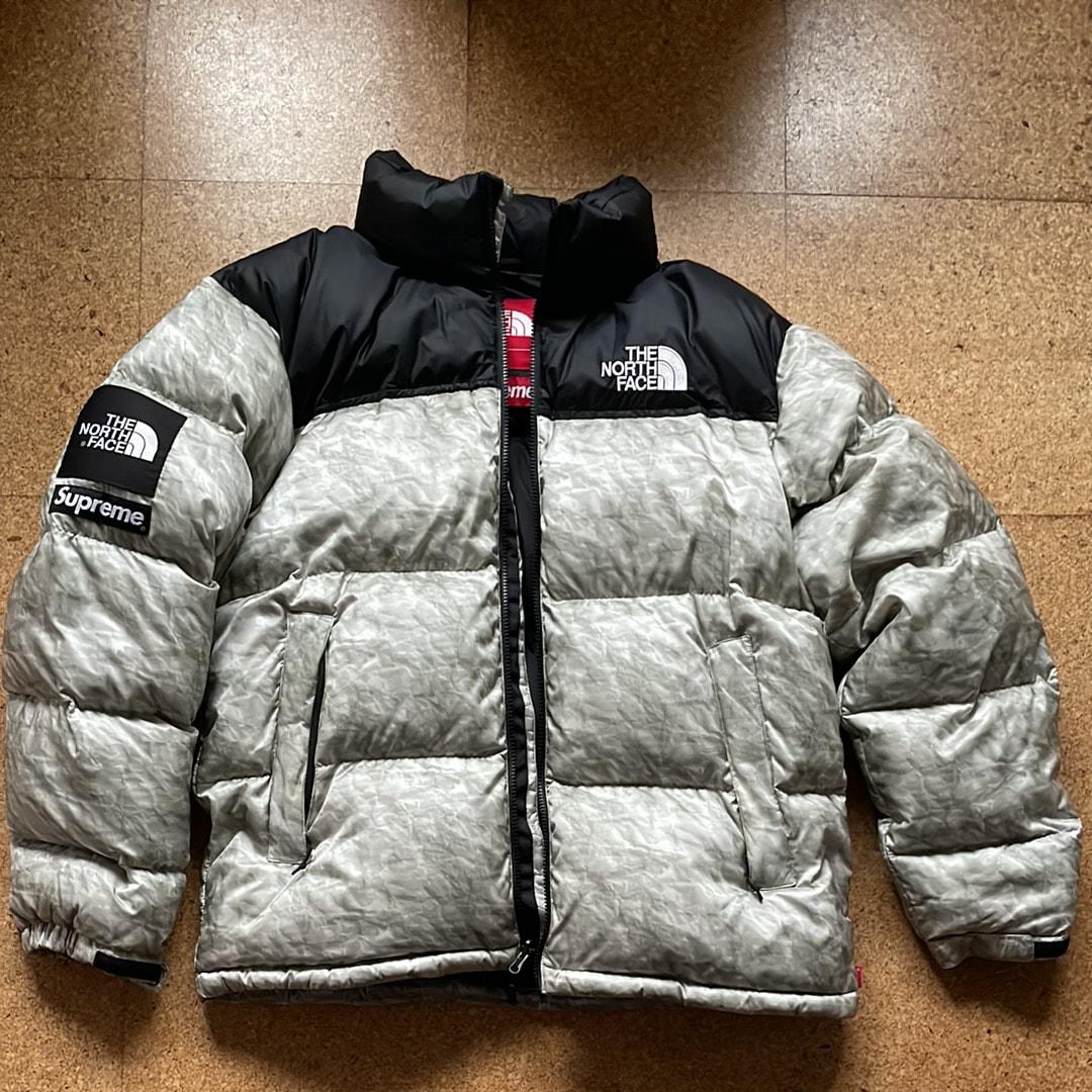 Supreme x The North Face Nuptse Jacket "White Paper Print"