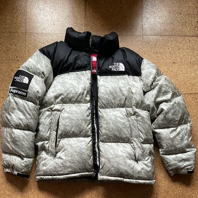Supreme x The North Face Nuptse Jacket "White Paper Print"