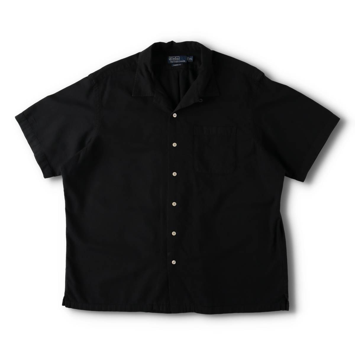 古着 90年代 ラルフローレン Ralph Lauren POLO by Ralph Lauren CLASSIC FIT 半袖 オープンカラー コットンシャツ ボックスシャツ メンズXXL相当 ヴィンテージ/evb030152