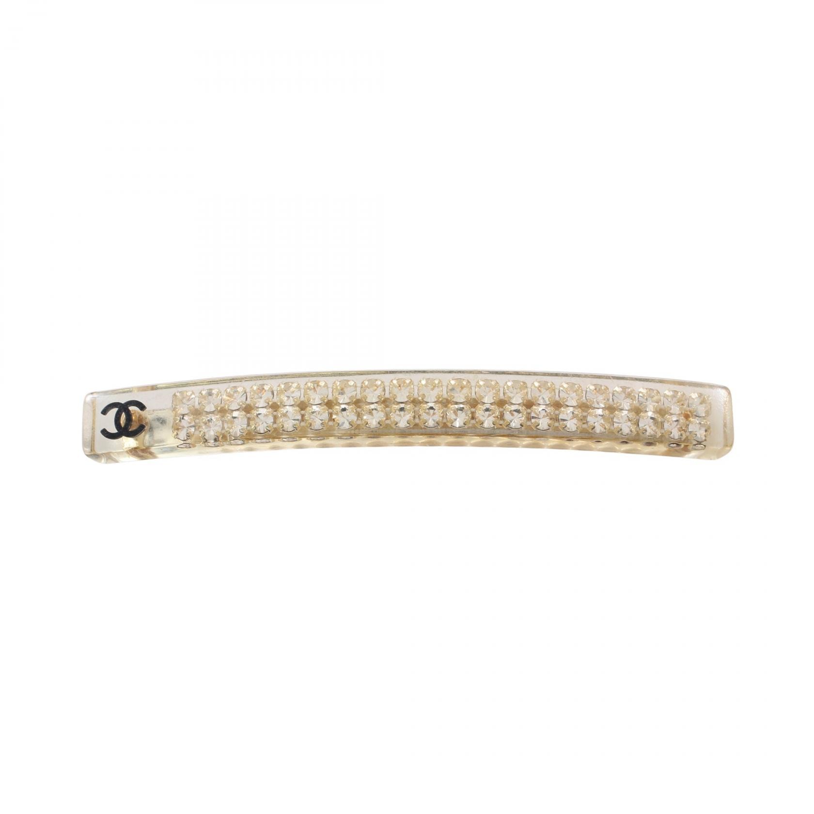 シャネル CHANEL ココマーク バレッタ アクセサリー レジン / ラインストーン レディース クリア系 / ブラック系 【中古】