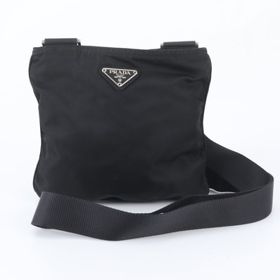 ■美品 プラダ テスート ナイロントライアングルロゴショルダーバッグ