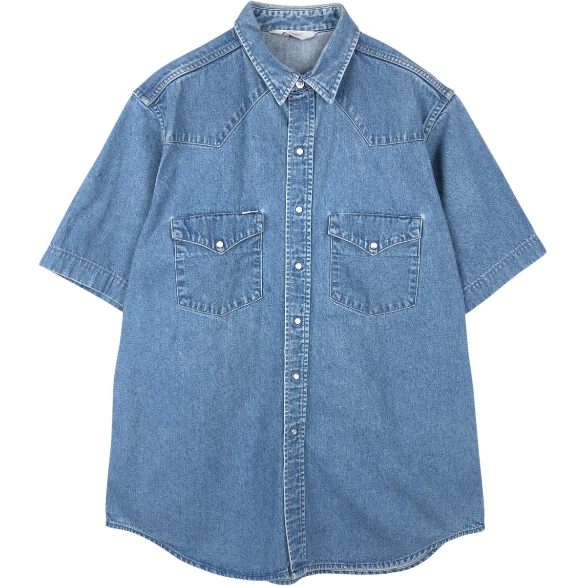 古着 カーハート Carhartt 半袖 デニム ウエスタンシャツ メンズXL相当/eaa654331