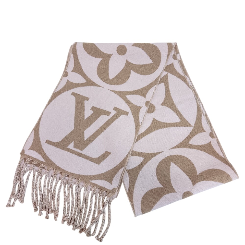 ルイヴィトン LOUIS VUITTON マフラー マフラー・LV メダリオン M79213 ベージュ