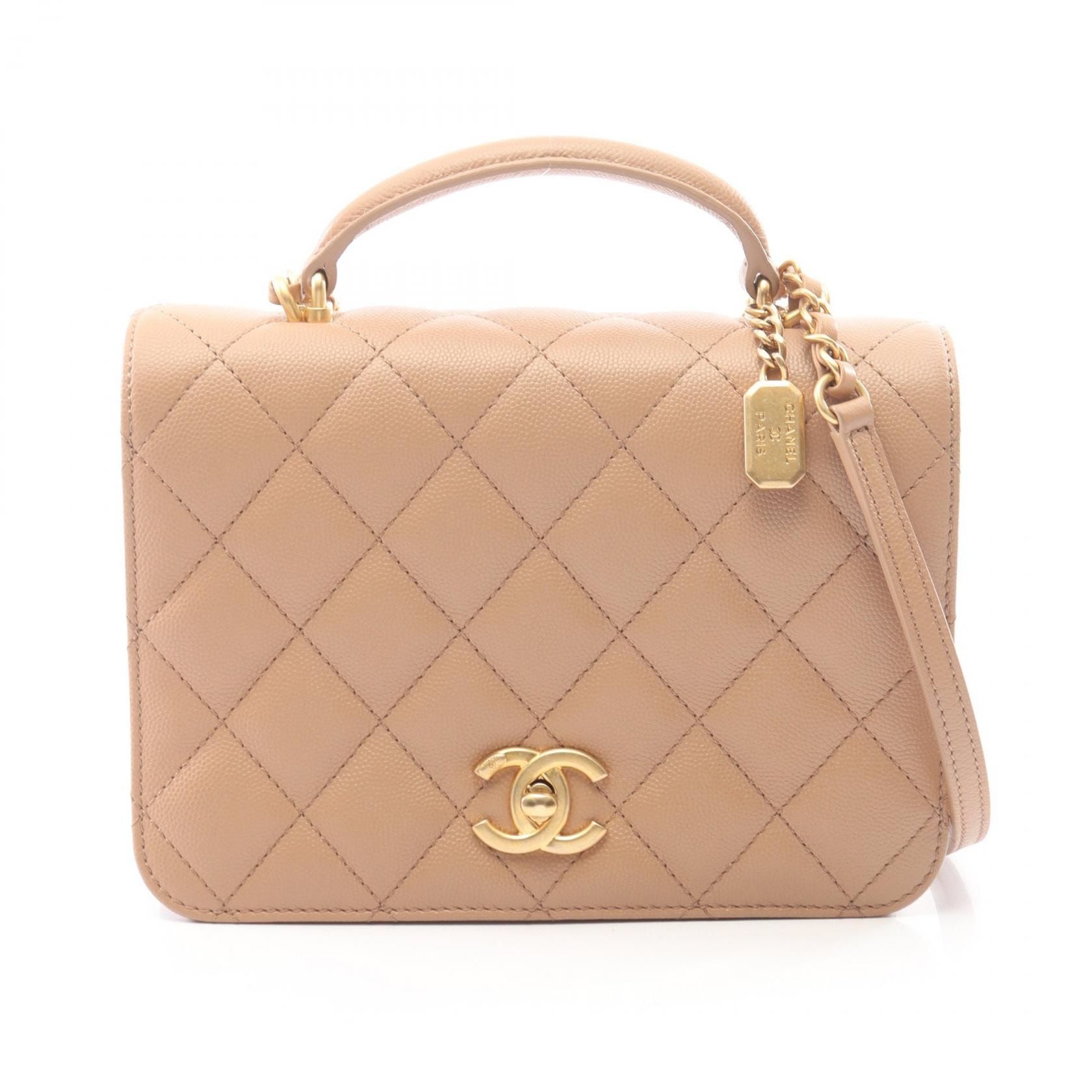 シャネル CHANEL マトラッセ 2WAY ショルダーバッグ バッグ キャビアスキン(グレインドカーフ) レディース ベージュ系 AS4286 【中古】