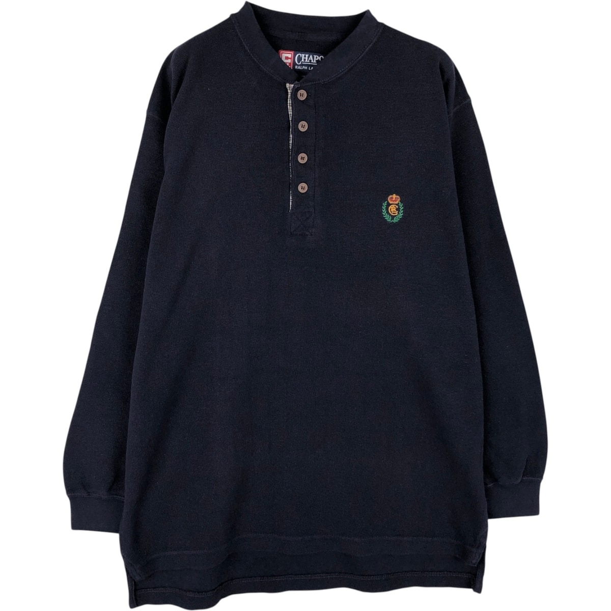 古着 ラルフローレン Ralph Lauren CHAPS チャップス ヘンリーネック サーマルロングTシャツ メンズS相当/eaa632423