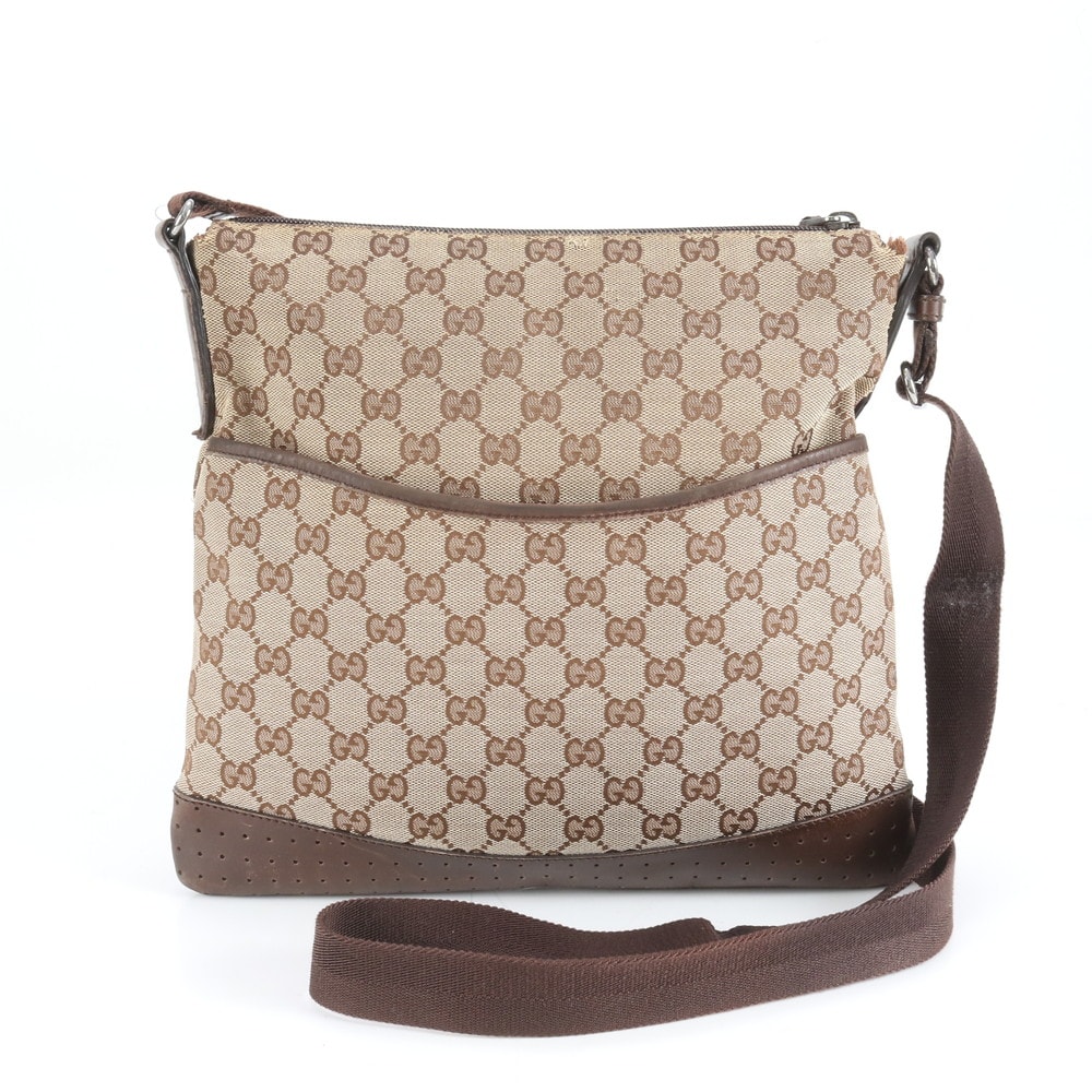 ■極美品 グッチ GGキャンバス 145857 ショルダーバッグ