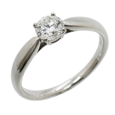 【6jgb0567】ティファニー リング ハーモニー 1PD Pt950 プラチナ ダイヤモンド 0.42ct 11号【中古】レディース