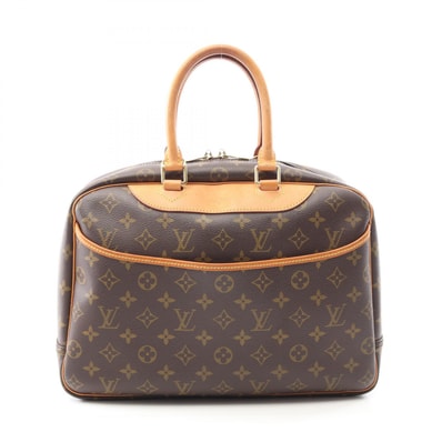 ルイ・ヴィトン LOUIS VUITTON ドーヴィル ボーリングヴァニティ ハンドバッグ バッグ PVCコーティングキャンバス レザー モノグラム レディース ブラウン系 M47270 【中古】