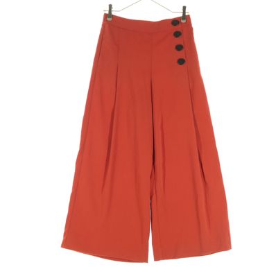 ZARA ザラ ワイドパンツ S オレンジ