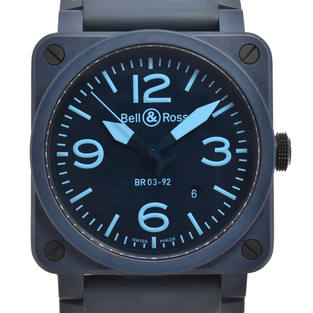 ベル&ロス Bell&Ross BR03-92CB BR 03 自動巻き メンズ 良品 箱・保証書付き Q#146555