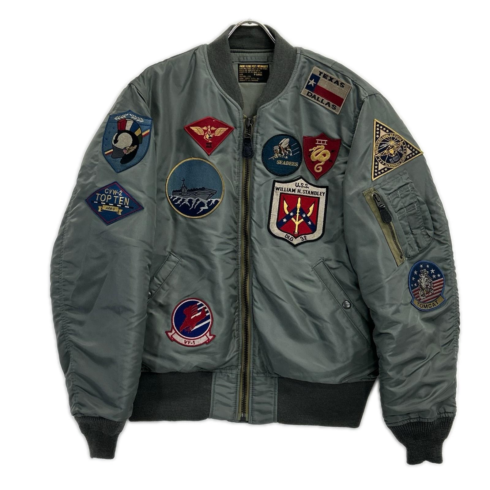 アヴィレックス 783-3952036 セージグリーン TOP GUN MA-1 CUSTOM ワッペン付きブルゾンジャケット XL