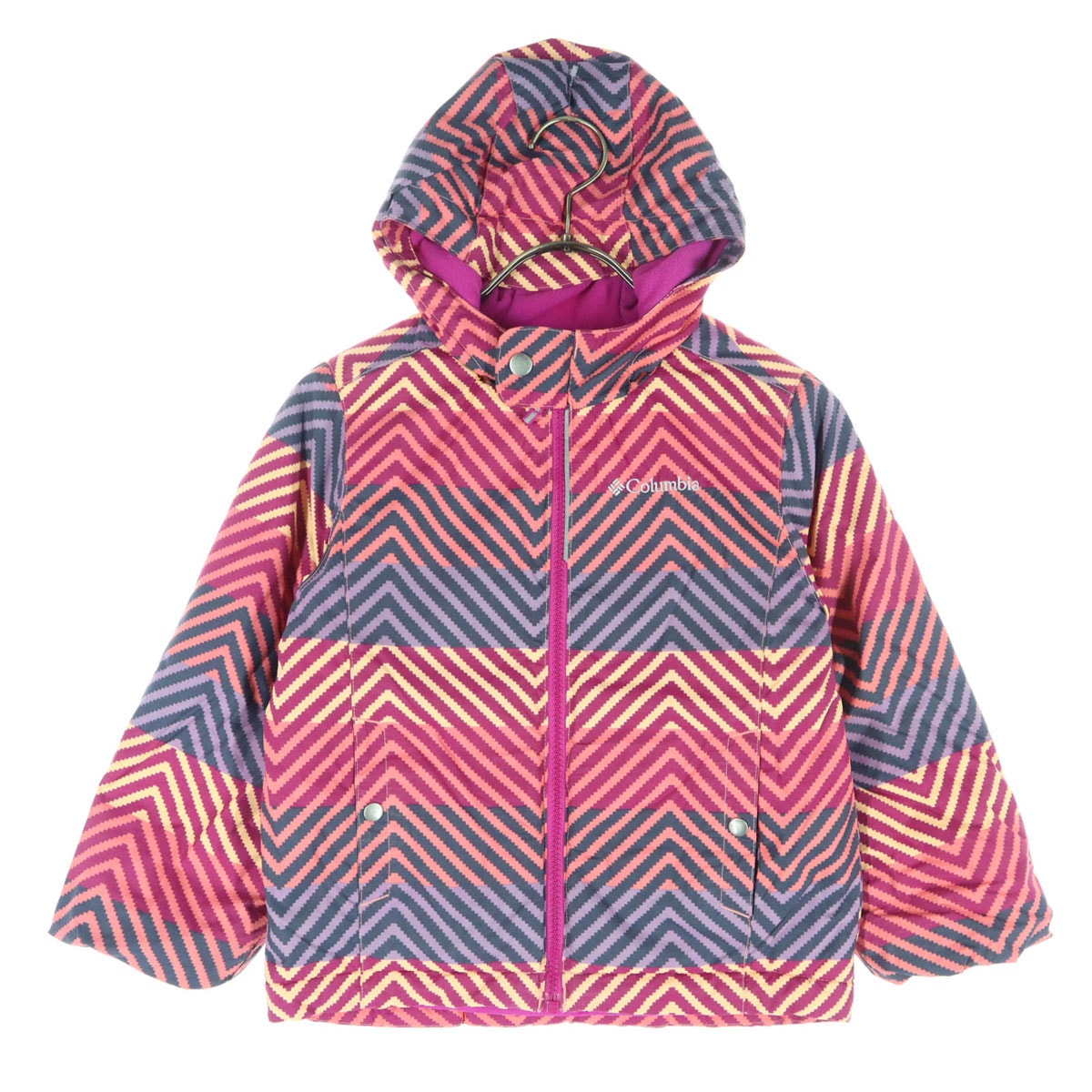 Columbia コロンビア 総柄 長袖 中綿ジャケット XXS ピンク系