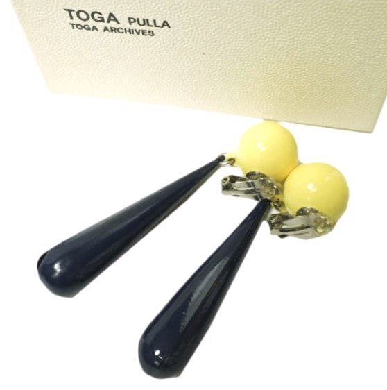 TOGA PULLA トーガ プルラ motif earrings モチーフイヤリング TP81-AK274 NAVY 両耳用 ピアス ALLOY アクセサリー g22761
