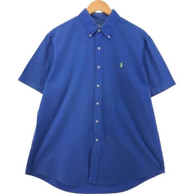 古着 ラルフローレン Ralph Lauren BLAKE 半袖 ボタンダウンシャツ メンズXL相当/eaa554993