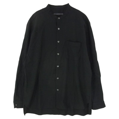 SOPHNET. ソフネット 23SS SOPH-230016 BAGGY BAND COLLAR SHIRT バギー バンドカラー 長袖 シャツ ブラック系 XL【中古】