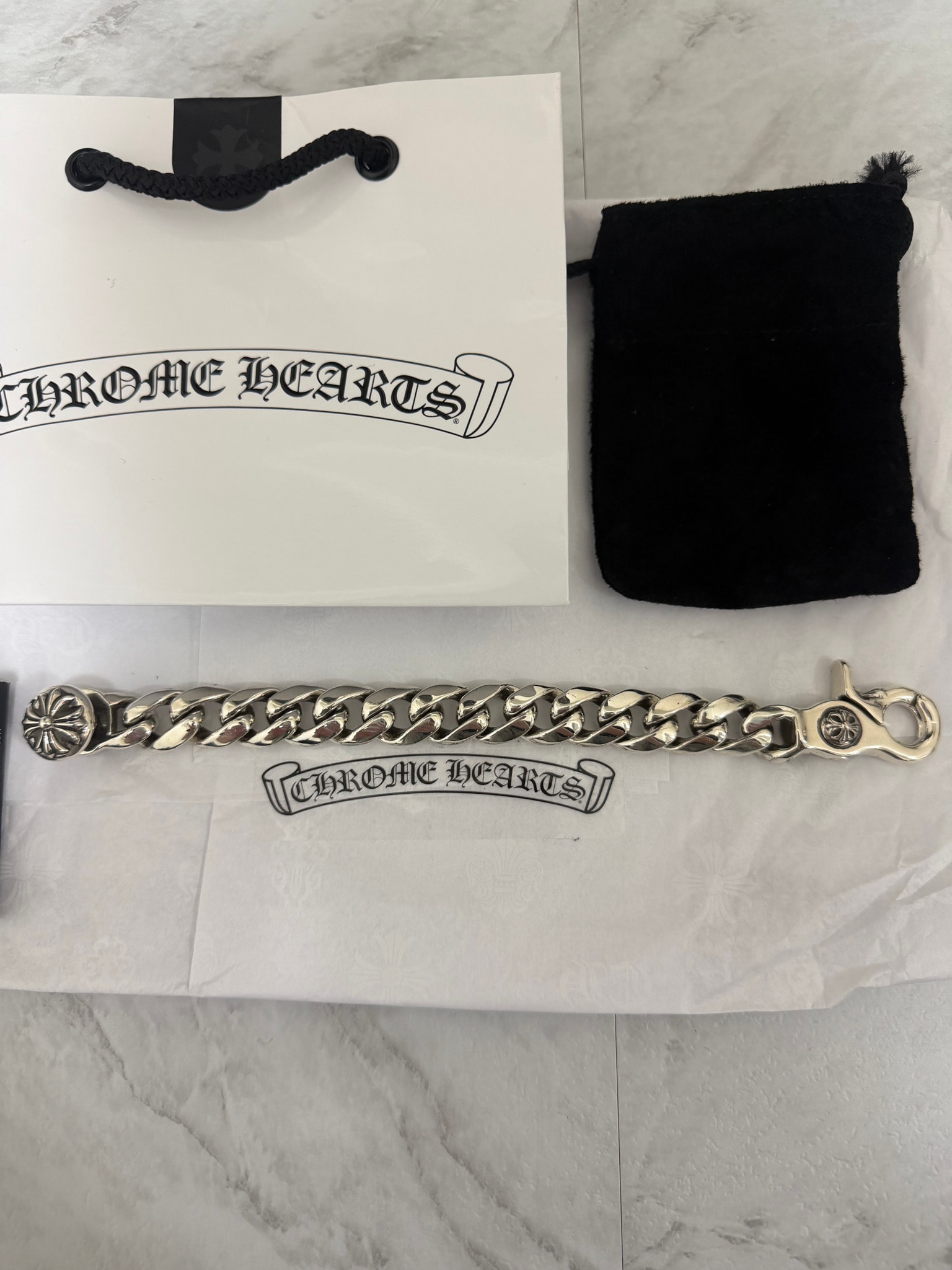 Chrome Hearts Classic Link Clip Bracelet "Silver"
