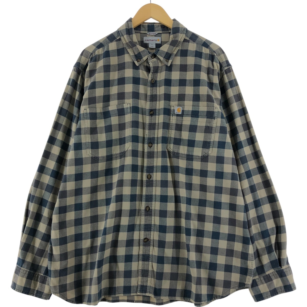 古着 カーハート Carhartt RELAXED FIT 長袖 ボタンダウン フランネルチェックシャツ メンズXL相当/eaa531250