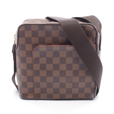 ルイ・ヴィトン LOUIS VUITTON オラフPM ダミエエベヌ ショルダーバッグ バッグ PVCコーティングキャンバス レザー レディース ブラウン系 N41442 【中古】