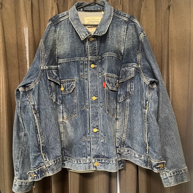sacai x LEVI'S Men's Denim Jacket "Blue" 25-03708M / 0035I-0002