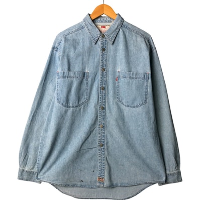 古着 90年代 リーバイス Levi's 長袖 デニムシャツ メンズL相当 ヴィンテージ/eaa590956