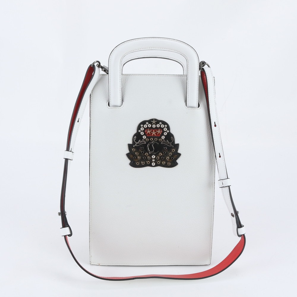 ■美品 クリスチャンルブタントリックトラック エンブレムショルダーバッグ