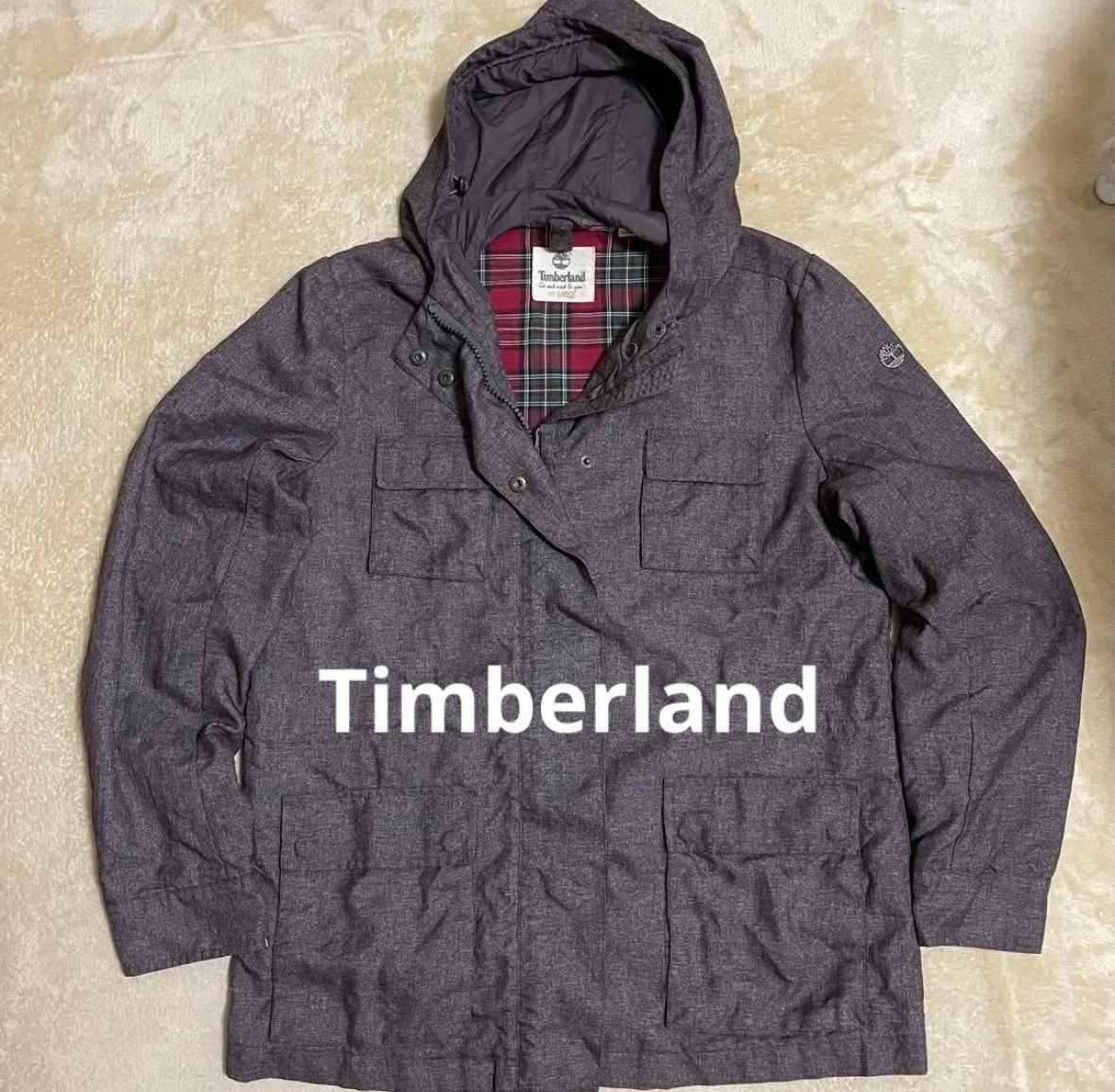 Timberland ティンバーランドフードジャケット Lサイズ 裏地チェック
