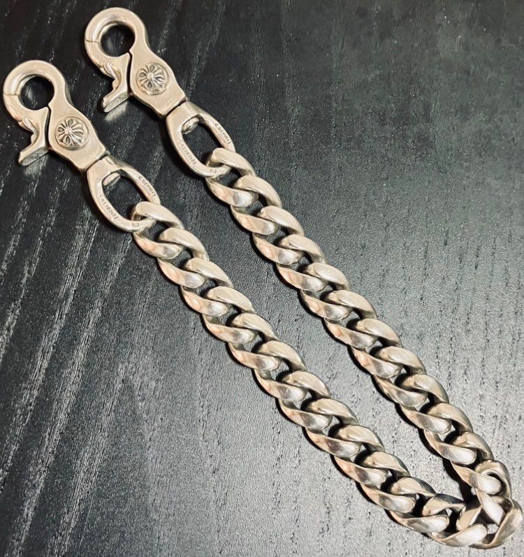 Chrome Hearts Classic Wallet Chain 2 Clip Short "Silver"