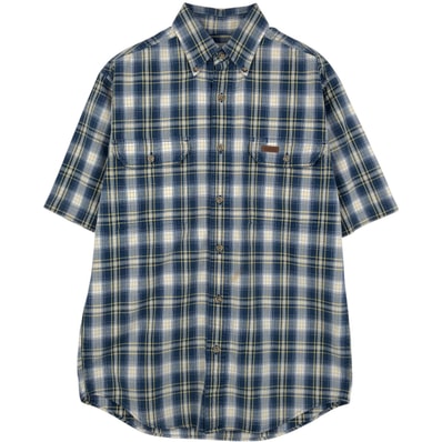 古着 カーハート Carhartt チェック柄 ボタンダウン 半袖 ワークシャツ メンズS相当/eaa650594