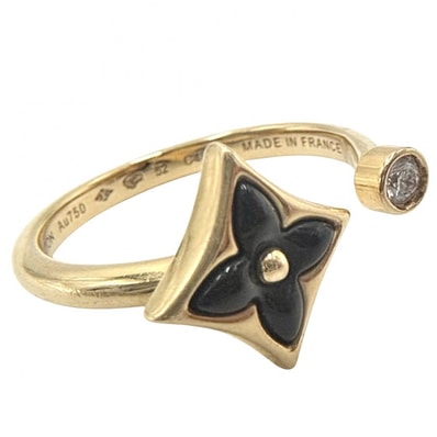 LOUIS VUITTON ルイヴィトン 指輪 モノグラム バーグ アクセサリー フォークリング 小物 ジュエリー K18ゴールド 約12号 ゴールド レディース 約3.3g【中古品】