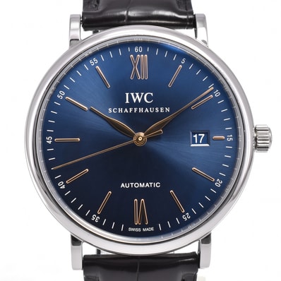 IWC IWC SCHAFFHAUSEN IW356523 ポートフィノ 自動巻き メンズ 美品 箱・保証書付き G#144843