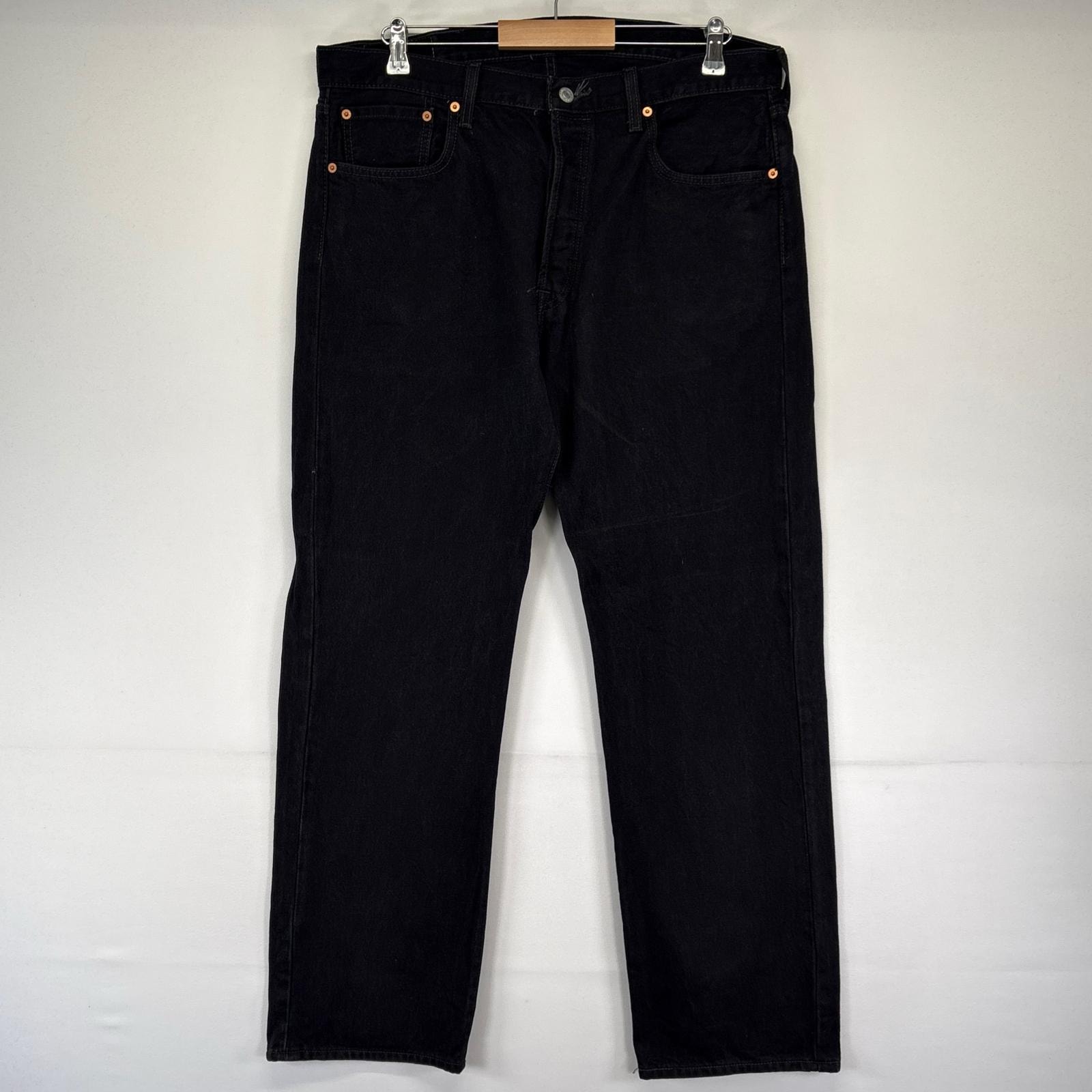 古着 リーバイス Levi's デニム パンツ 501 ストレート ジーパン ボタンフライ 大きいサイズ W38×L32  ブラック系 メンズ