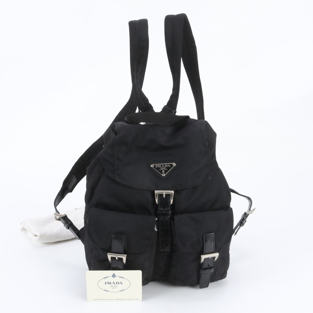 ■美品 プラダ テスート ナイロントライアングルロゴ 白タグ付 B6677