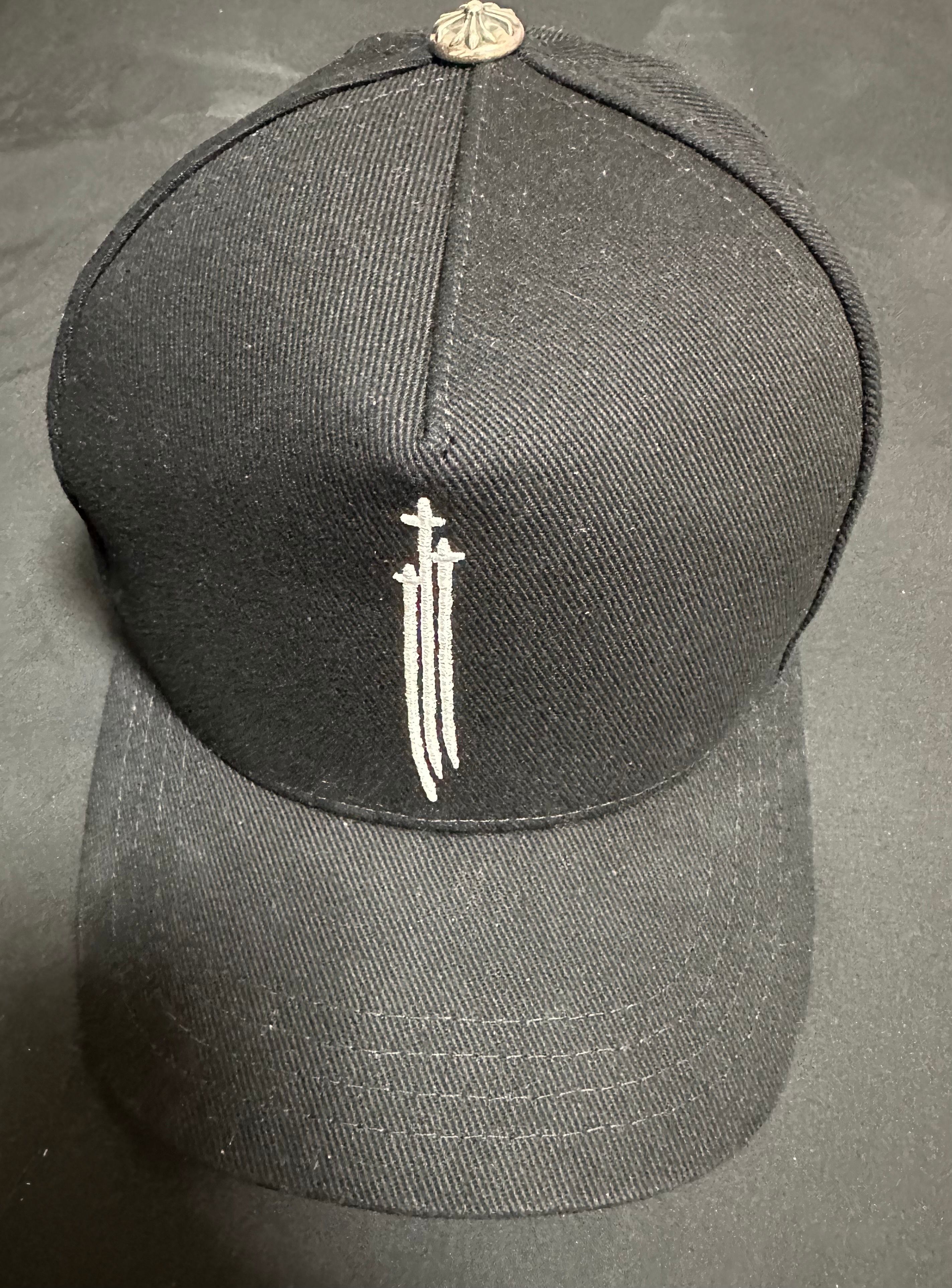 Chrome Hearts Baseball Cap RS 3 Cross "Black/White"