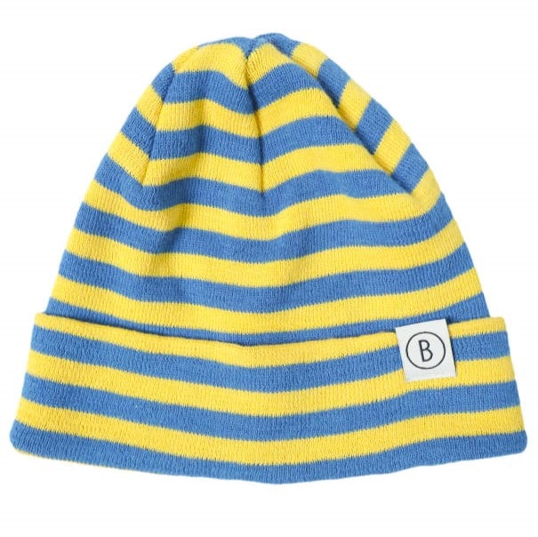 BEAMS ビームス 日本製 クールマックス ボーダーワッチキャップ 11-41-2012-531 ONE SIZE YELLOW/BLUE ニットキャップ ビーニー ニット帽 帽子 g13800