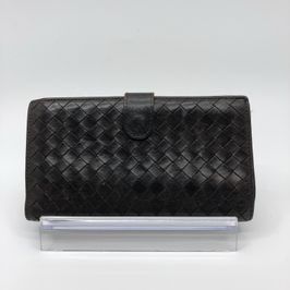 Bottega Veneta Intrecciato Leather Wallet "Black"