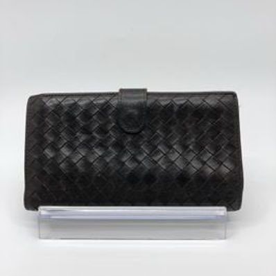 Bottega Veneta Intrecciato Leather Wallet "Black"