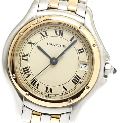 カルティエ パンテールクーガーSM 2ロウ レディース 【中古】