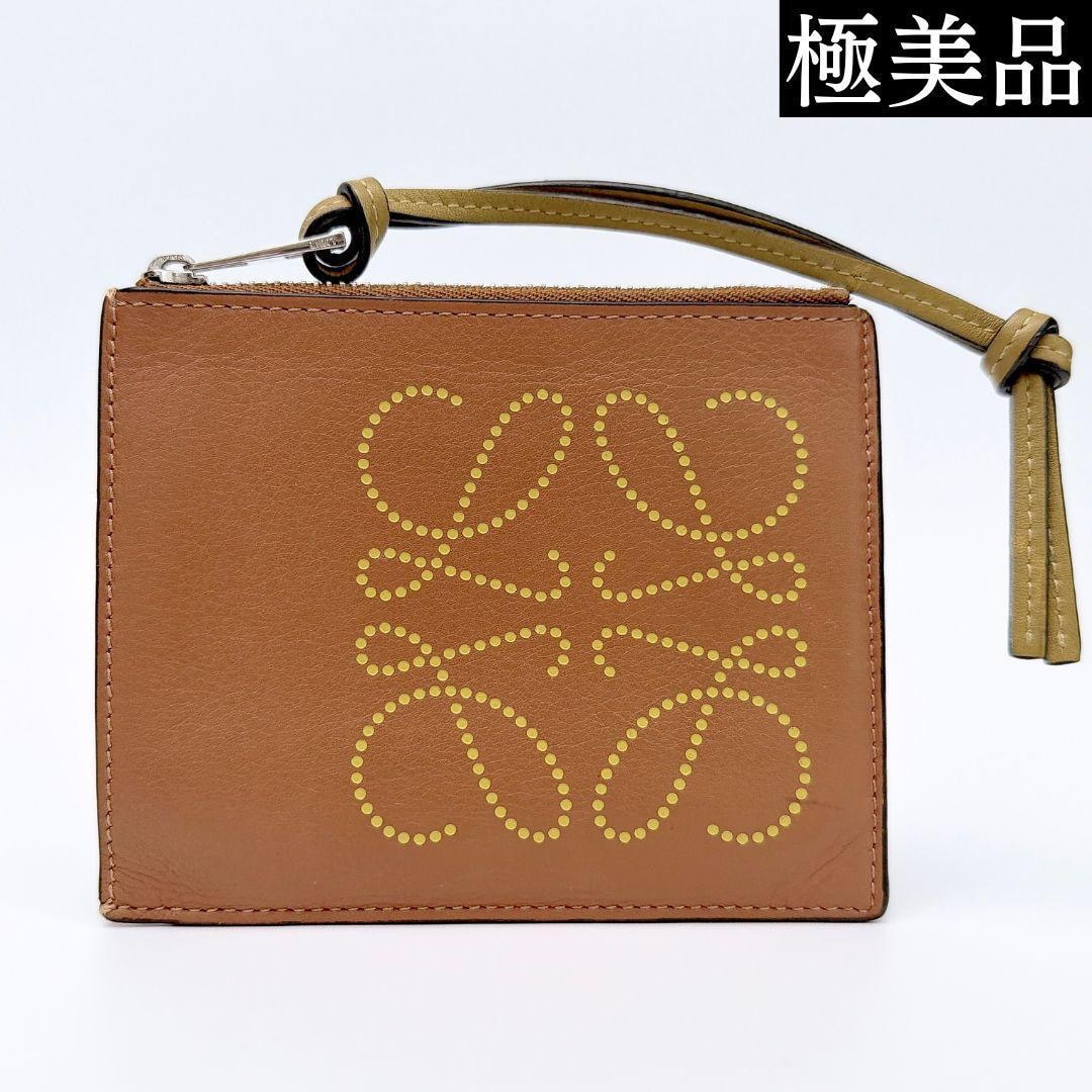 【極美品】LOEWE ロエベ アナグラム コインカードホルダー フラグメントケース コンパクトウォレット C500037X01