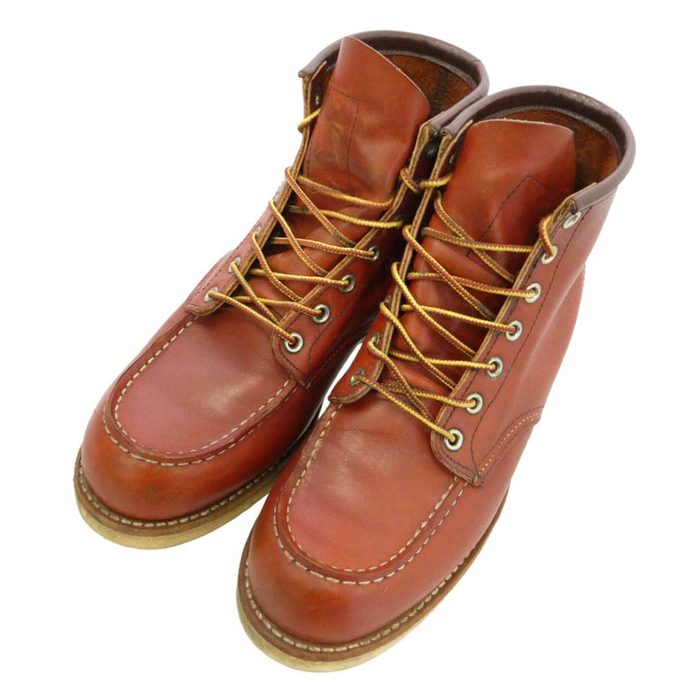 RED WING レッドウィング 8875 90s 刺?羽タグ 99年製 6-inch Classic Moc 6インチ クラシック モック レザー ワーク ハンティングブーツ ブラウン系 US7.5E【中古】