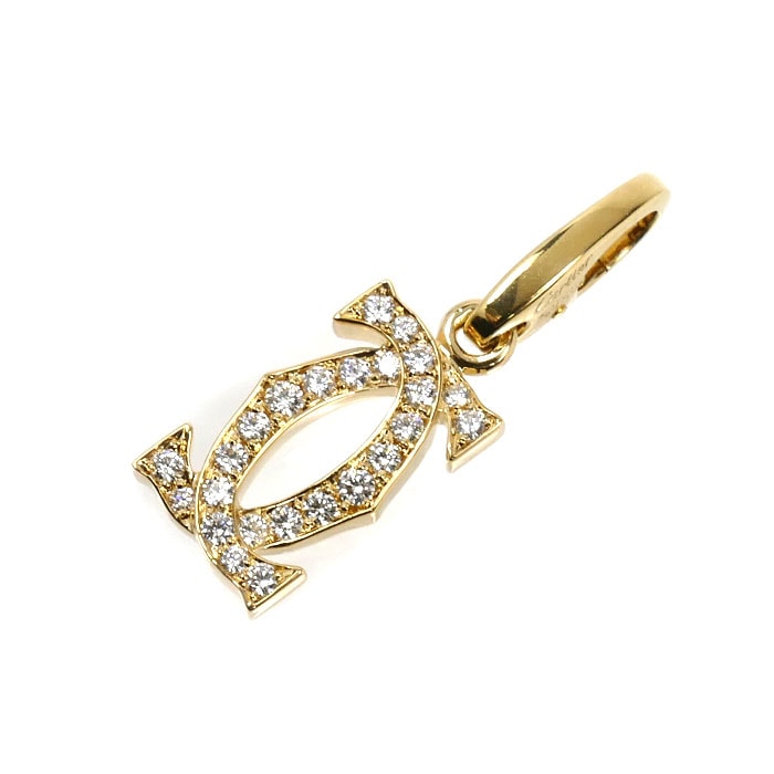 CARTIER カルティエ K18YG イエローゴールド 2C ダイヤ ペンダントトップ B3010200 ダイヤモンド 2.0g レディース【中古】【美品】
