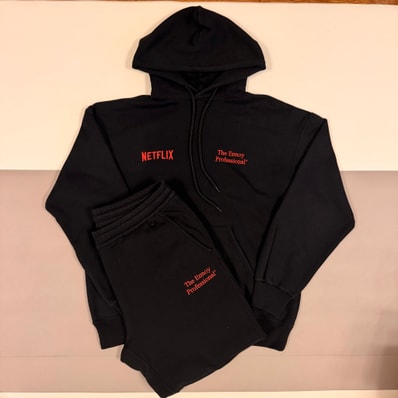 ENNOY Stylistshibutsu x Netflix 23AW Hoodie+Pants Setup "Black/Netflix Red"