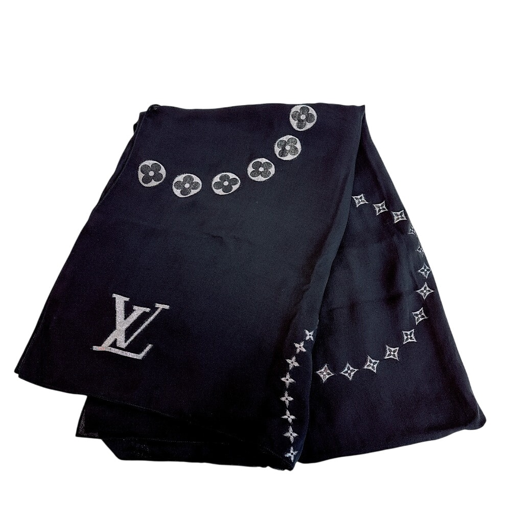 ルイヴィトン LOUIS VUITTON ストール エトール モンテカルロ M74268 ブラック