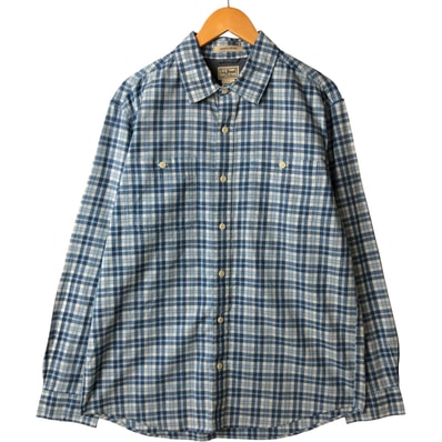 古着 90~00年代 エルエルビーン L.L.Bean SLIGHTLY FITTED 長袖 コットンチェックシャツ メンズL相当 ヴィンテージ/eaa594269