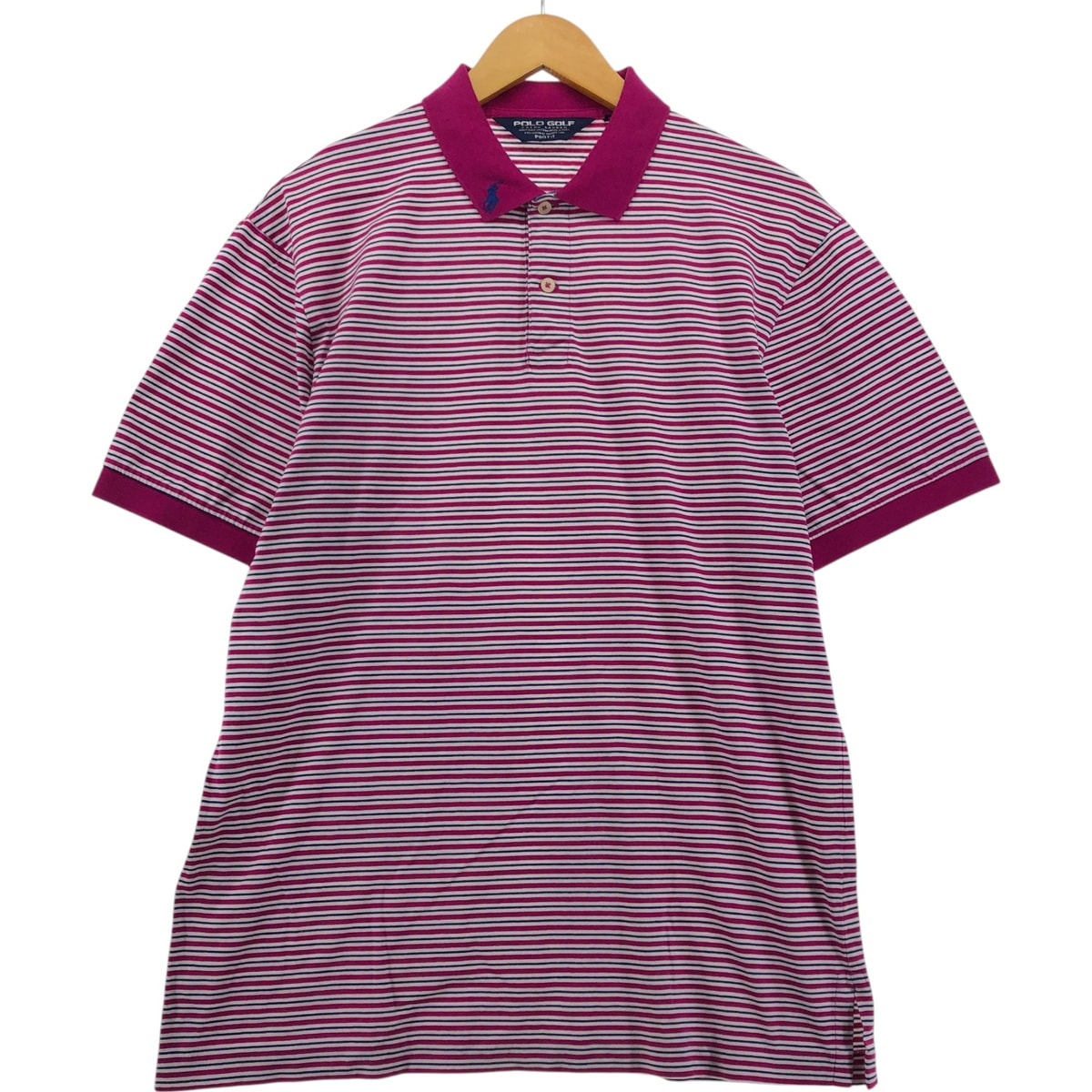 古着 ラルフローレン Ralph Lauren POLO GOLF ポロゴルフ PRO FIT 半袖 ボーダー ポロシャツ メンズM相当/eaa554842
