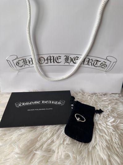 Chrome Hearts Bubble Gum CH Plus Ring 1 Diamond "Silver/Clear"