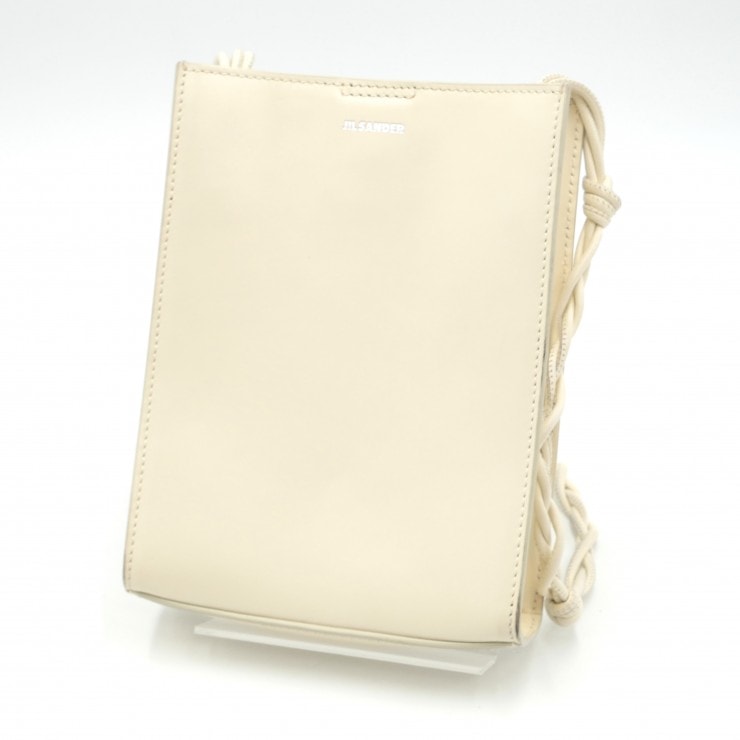JIL SANDER(ジルサンダー)Tangle スモール ショルダーバッグ クロスボディ レザー アイボリー レディース 【中古】