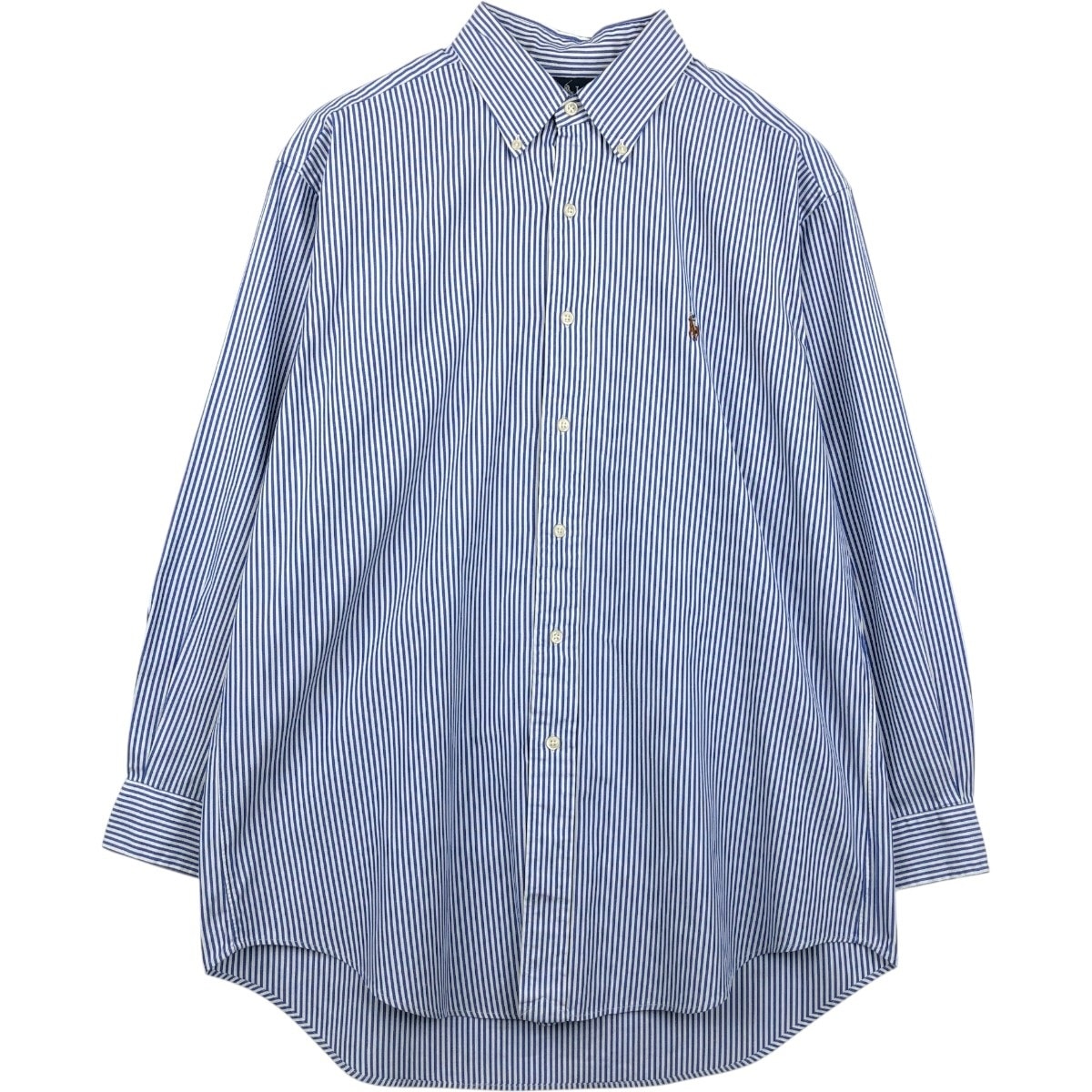 古着 ラルフローレン Ralph Lauren YARMOUTH 長袖 ボタンダウンストライプシャツ メンズL相当/eaa659315
